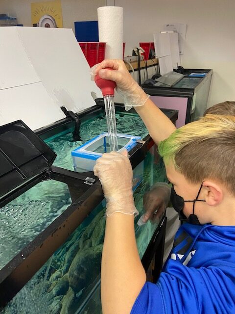 5th graders with Trout Tank