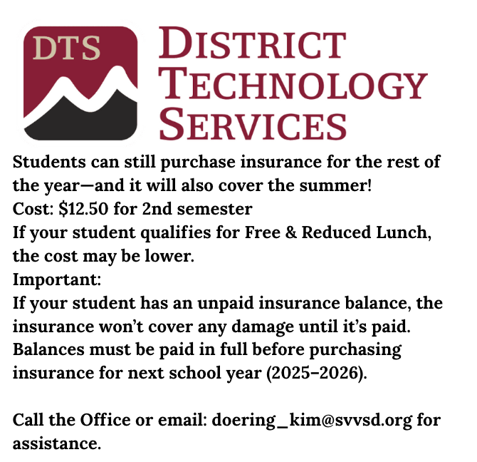 Information on purchasing student insurance for technology devices, including costs and payment details.